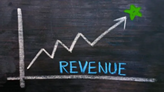 Increasing revenue line graph